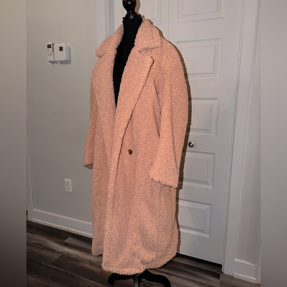 House of CB Blush Teddy Coat – Luxe Longline Sherpa 🤍